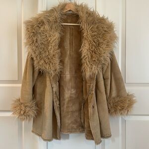 Wilson’s Leather Women's Tan and Cream suede Jacket